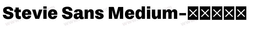 Stevie Sans Medium字体转换